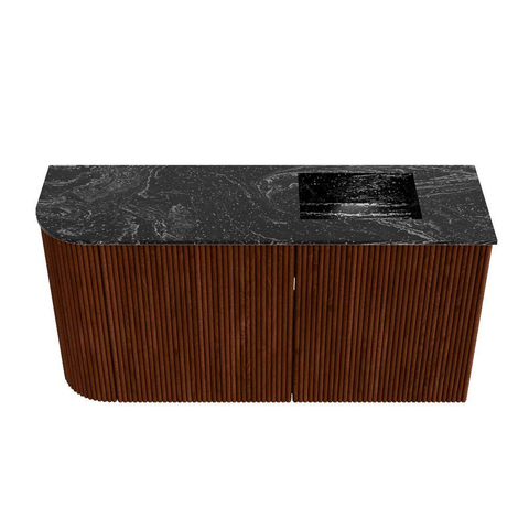 Mondiaz JOYA-DLUX 81.6cm toiletmeubel - ronding links kleur Ruby - Wastafel FAYE positie Rechts Zonder kraangat kleur Lava. SW1423648