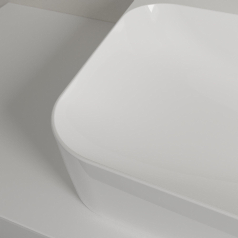 Villeroy & Boch Finion Lavabo - 800 x 470 x 165 mm - Blanc Alpin CeramicPlus - sans trop-plein - meulé SW106486