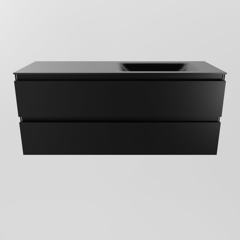 Mondiaz Aivy ensemble de meuble de salle de bains - 120x45x50cm - 0 trous de robinet - 1 bassin urban Solid surface - Droit - 2 tiroirs - Sans miroir - MDF Urban SW892314