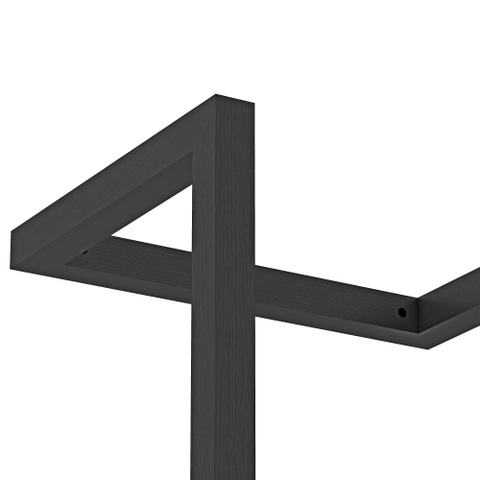 Fortifura Calvi Handdoekrek - 95x25x20cm - PVD - geborsteld gunmetal (antraciet) SW890766