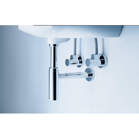 Hansgrohe Flowstar S Premium designbekersifon 5/4 met muurbuis - met rozet - hoogglans chroom 0452098