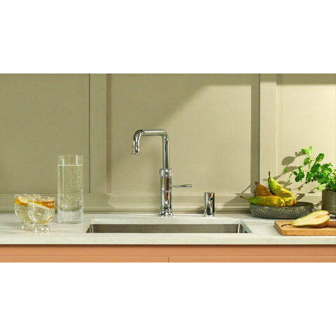 Quooker Classic Fusion Square kokendwaterkraan - draaibare uitloop - Combi+ reservoir - Warm / kokend water - Chroom SW299656