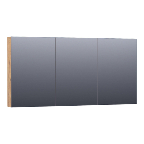 BRAUER Impress spiegelkast – 139x70x15 cm – 3 deuren, dubbelzijdige spiegeldeuren – Chateau SW393013