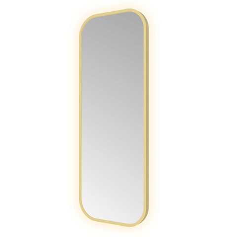 Hotbath &MORE Spiegel - 30x80cm - indirect LED - color changing - dimbaar - met afstandsbediening - PVD - geborsteld messing goud SW1246075