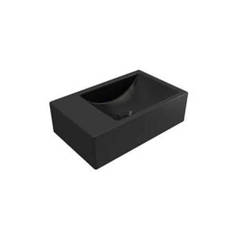 Plieger Houston lave-mains - 37x23x9cm - sans trou robinet - droite - sans trop-plein - noir mat SW225223
