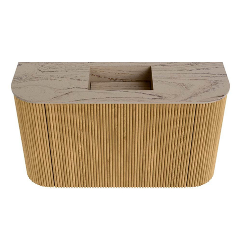 Mondiaz JOYA-DLUX 73.2cm toiletmeubel - ronding links en rechts kleur Oak - Wastafel FAYE positie Midden Zonder kraangat kleur Arena. SW1423893