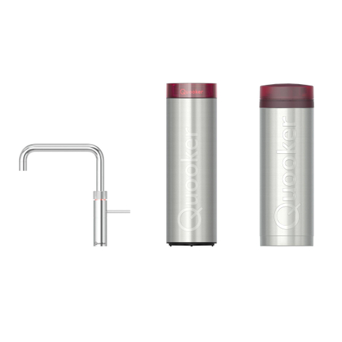 Quooker Fusion Square kokendwaterkraan - draaibare uitloop - PRO3 incl. Cube reservoir - Warm / kokend / bruisend / gefilterd water - Chroom SW299701