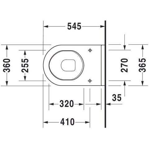Duravit Starck 3 hangtoilet – verhoogd +5 cm – diepte 54,5 cm – glans wit 0290471