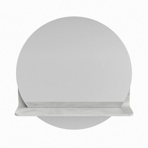 Mondiaz SPOT miroir – Ø 50 cm – avec tablette – Opalo (marbre blanc) SW1235652