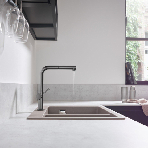 Hansgrohe Talis M54 eengreeps keukenmengkraan 270 Brushed Black Chrome SW1174243
