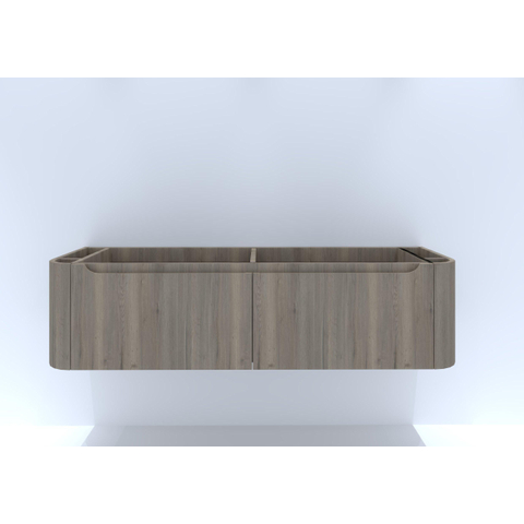 H&R badmeubelen Juice Wastafelonderkast - 160x45x40cm - afgeronde hoeken - 2 lades - geïntegreerde greep - charleston SW862820