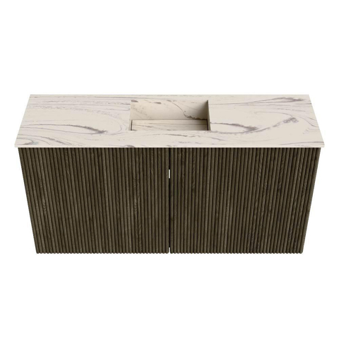 Mondiaz JOYA-DLUX Meuble de salle de bains 80cm - couleur Shadow - Vasque FAYE position Milieu Sans trou de robinet couleur Nata SW1424955