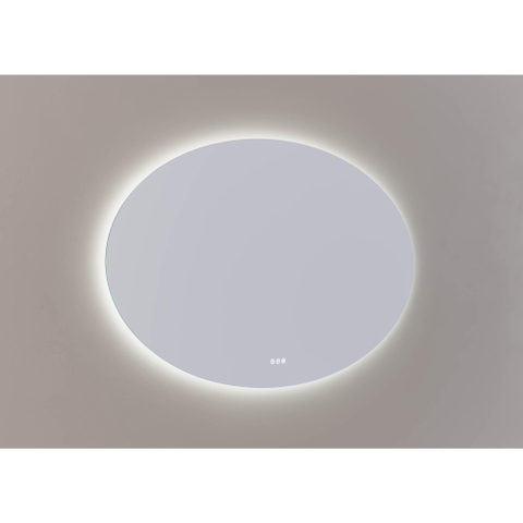 Thebalux M12 miroir – ovale – 140 x 90 cm – LED indirecte tout autour – chauffage de miroir, à intensité variable – Argent SW1116520