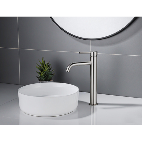 Fortifura Calvi Wastafelkraan - 33.9cm - verhoogd - opbouw - PVD - geborsteld RVS SW377857