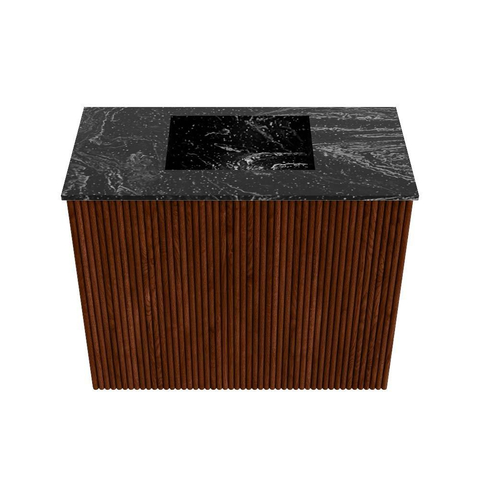Mondiaz JOYA-DLUX 50cm toiletmeubel - kleur Ruby - Wastafel FAYE positie Midden Zonder kraangat kleur Lava. SW1423606