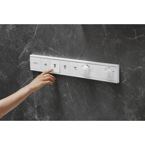 Hansgrohe Rainselect Afbouwdeel - voor inbouw douchekraan - thermostatisch - voor 4 functies - 59.8x90cm - thermostaat - mat wit SW297632