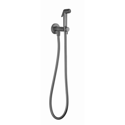 Crosswater MPRO Bidet handdoucheset - inclusief wandhouder - slate gunmetal (antraciet) SW927930
