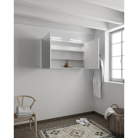 Mondiaz CUBB spiegelkast – 120x70x18 cm – 2 deuren – Clay (lichtblauw/grijs) SW410575