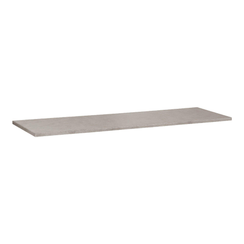 BRAUER Concrete Plan de lavabo - 160x46x3cm - sans trou de robinet - béton gris moucheté avec revêtement SW416516