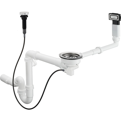 Hansgrohe D16-11 automatische afvoerset voor enkele waskom graniet chroom SW1567263