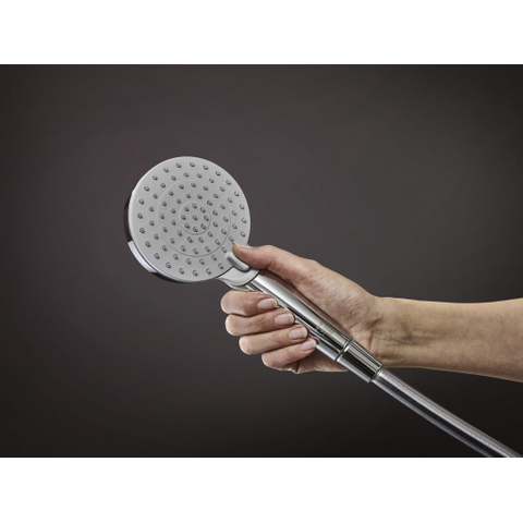 Hansgrohe Vernis Shape badkraan 2-gats badrand - met doucheset - hoogglans chroom SW651661