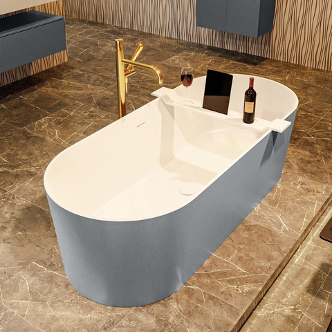 MONDIAZ ROCK Baignoire autoportante - 170x70cm - couleur Rosee / Rosee SW1015095
