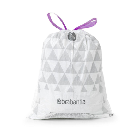 Brabantia PerfectFit Poubelle sac à déchets avec fermeture par ruban adhésif code C, 10-12 litres, 10 pièces/rouleau SW767529