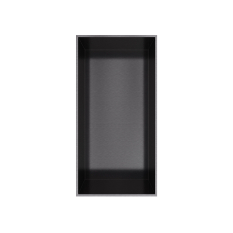 Hotbath &MORE Inbouwbox of inbouwnis - 30x15x10 - frameless - PVD - geborsteld zwart SW1246522