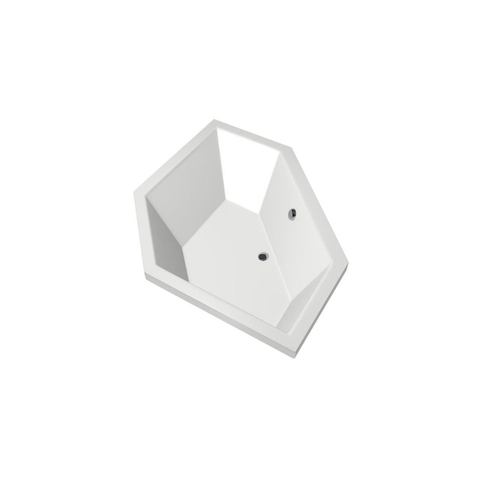 Xenz Society Baignoire d'angle - 145x145x53 - bonde centrale - acrylique - blanc SW103513