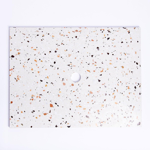 Saniclass Tops Plan de travail - 60x1.8x46cm - 1 évacuation - sans trous de robinet - Terrazzo SW915227