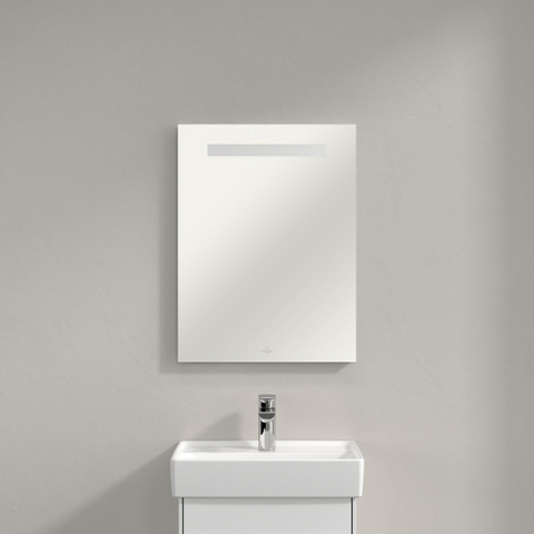 Villeroy & Boch More to see one spiegel - met geïntegreerde led verlichting - 45x60cm - inclusief bevestiging - Glass (glans wit) SW454449