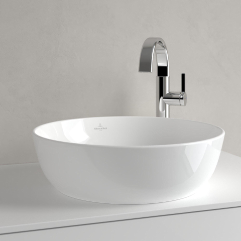 Villeroy & Boch Artis opzetwastafel - rond Ø43cm - zonder overloop ceramic+ wit 1025293