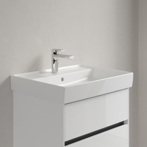 Villeroy & Boch Collaro wastafel - 60x47cm - met overloop - 1 kraangat - White Alpine (glans wit) SW358307