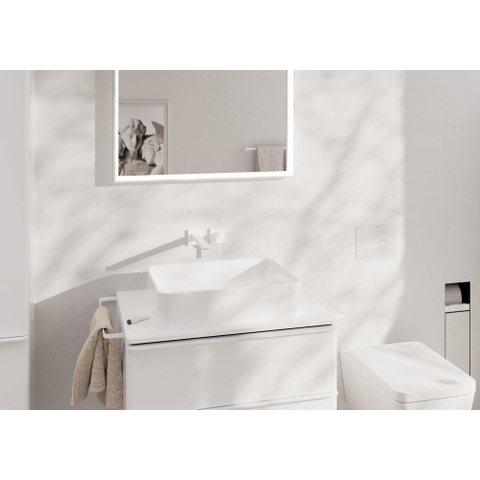 Hansgrohe Tecturis E 1 greeps wastafelkraan - inbouw wanduitvoering - met uitloop 22 - 5 cm - mat wit SW918826