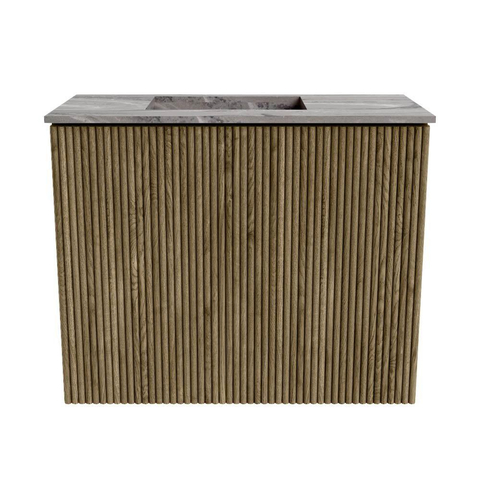 Mondiaz JOYA-DLUX 50cm toiletmeubel - kleur Dusk - Wastafel FAYE positie Links 1 kraangat kleur Sombra. SW1426118