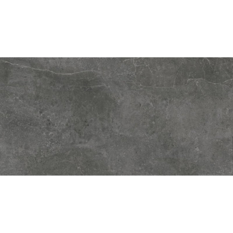 Terravito Arluna carreau mural et de sol - 60x120cm - 9.5mm - Rectangle - rectifié - Aspect marbre - Anthracite Mat SW679708