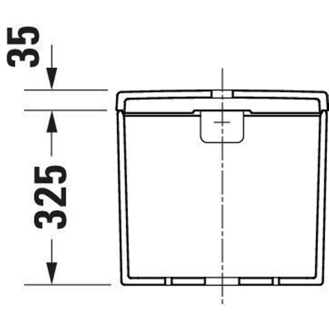 Duravit D-neo Duoblokreservoir + binnenwerk - met achteronderaansluiting links - 39.5x18x36cm - dualflush - met wondergliss - wit SW640468