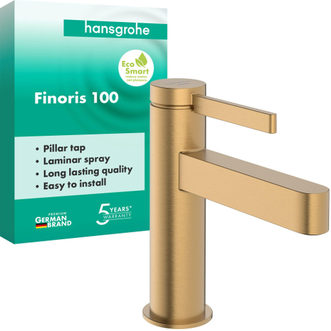 Hansgrohe Finoris fonteinkraan - zonder waste - brushed bronze (brons) SW1388215