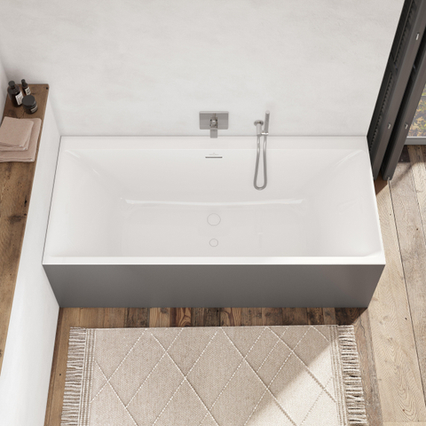 Villeroy & Boch Subway 3.0 kunststof duobad quaryl rechthoekig - 170x75x48cm - met poten - glans wit SW641493