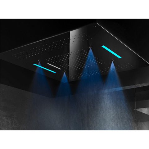Hotbath Mate douche de tête encastrée carrée 95x95cm avec éclairage LED chrome SW61995