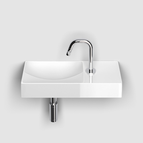 Clou Vale Lave-main 45cm avec trou pour robinet à droite Céramique Blanc brillant SW451462