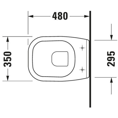 Duravit D-Code Compact WC suspendu – compact – 35 x 48 cm – blanc brillant 0315126