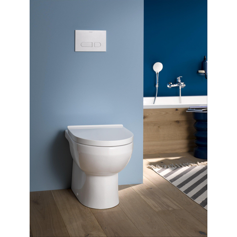 Duravit Durastyle Basic closetset Staand - diepspoel - spoelrandloos - 37x48cm - met softclose closetzitting - rimless - wit SW358501