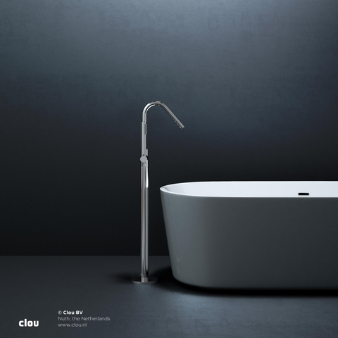 Clou Xo vrijstaande badmengkraan type 7 met handdouche chroom SHOWROOMMODEL SHOW25443