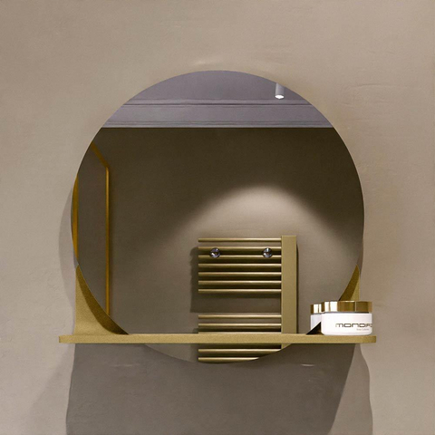 Mondiaz SPOT spiegel – Ø40 cm – met planchet – Oro (zand) SW1235570