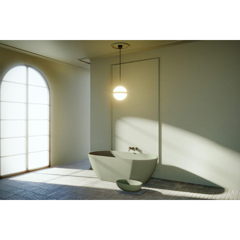 Riho Bilbao Baignoire îlot - 170x80cm - solid surface - Moss Green (vert) SW956564