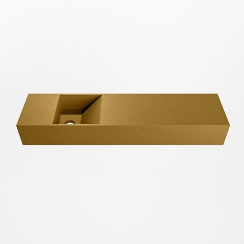 MONDIAZ TYNE lave-mains - 90x23x12cm - vasque gauche - sans trou robinet - oro (doré) SW1026168