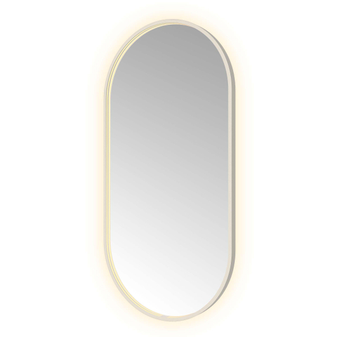 Hotbath &MORE Spiegel Oval - 60x120cm - direct en indirect LED - spiegelverwarming - dimbaar - met afstandsbediening - geborsteld RVS 316 SW1245619