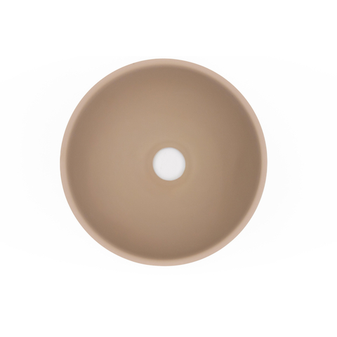 Zeza Element Waskom - 25x25x12cm - solid surface - mat beige OUTLETSTORE STORE42809