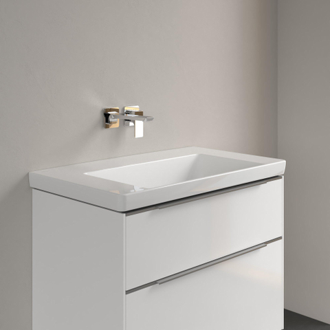 Villeroy & Boch Subway 3.0 meubelwastafel - zonder kraangat - zonder overloop - 80x47x16.5cm CeramicPluswit - White Alpine (glans wit) SW702153